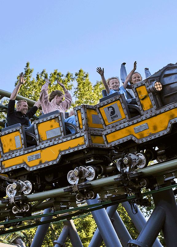 A roller coaster for the entire family - T-Rex Family Coaster
